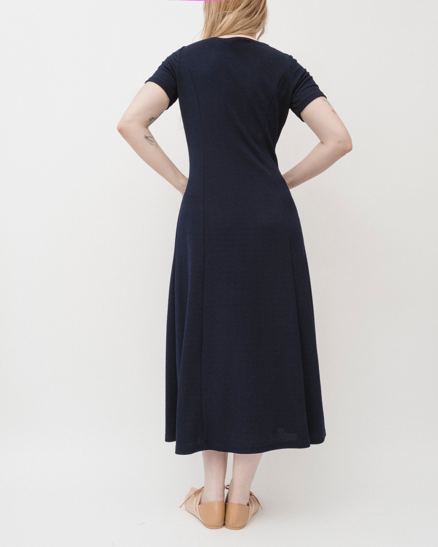 Vintage 90s Navy Maxi Dress (M)