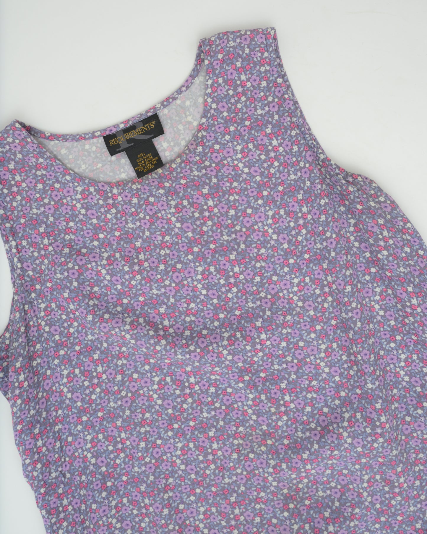 Vintage 90s Lilac Floral Ditsy Dress (S-L)