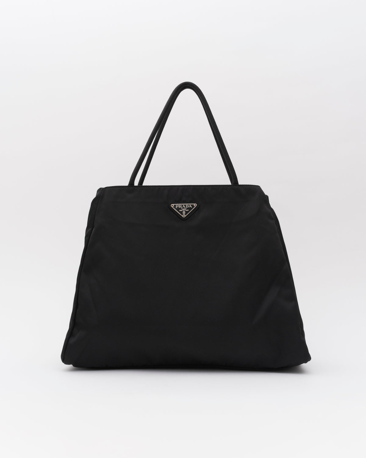 90s PRADA Black Tessuto Nylon Shoulder Bag
