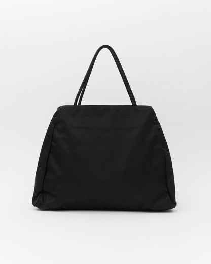 90s PRADA Black Tessuto Nylon Shoulder Bag
