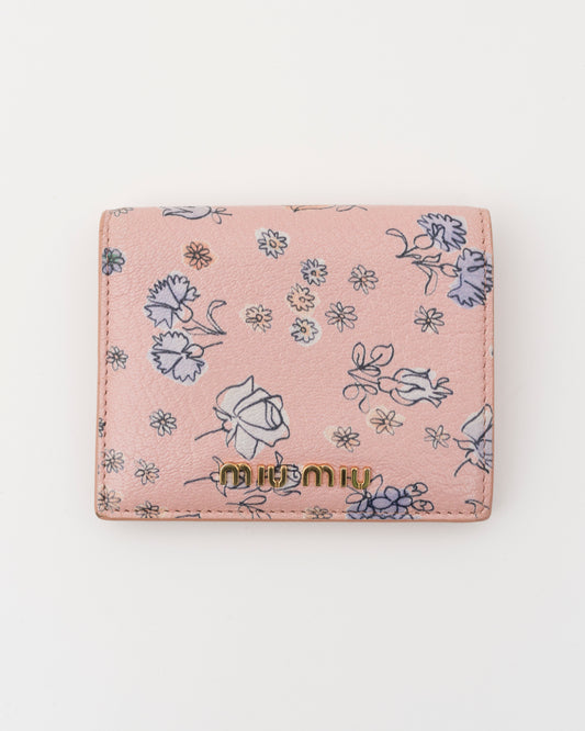 2018/2019 MIU MIU St.Fiori Rose & Carnation Compact Wallet