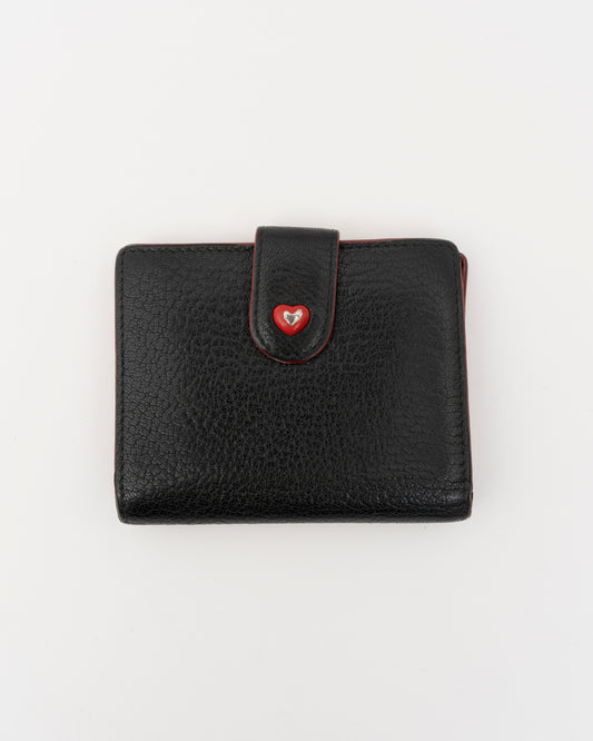 2019 MIU MIU Madras Forever Enamel Heart Compact Wallet