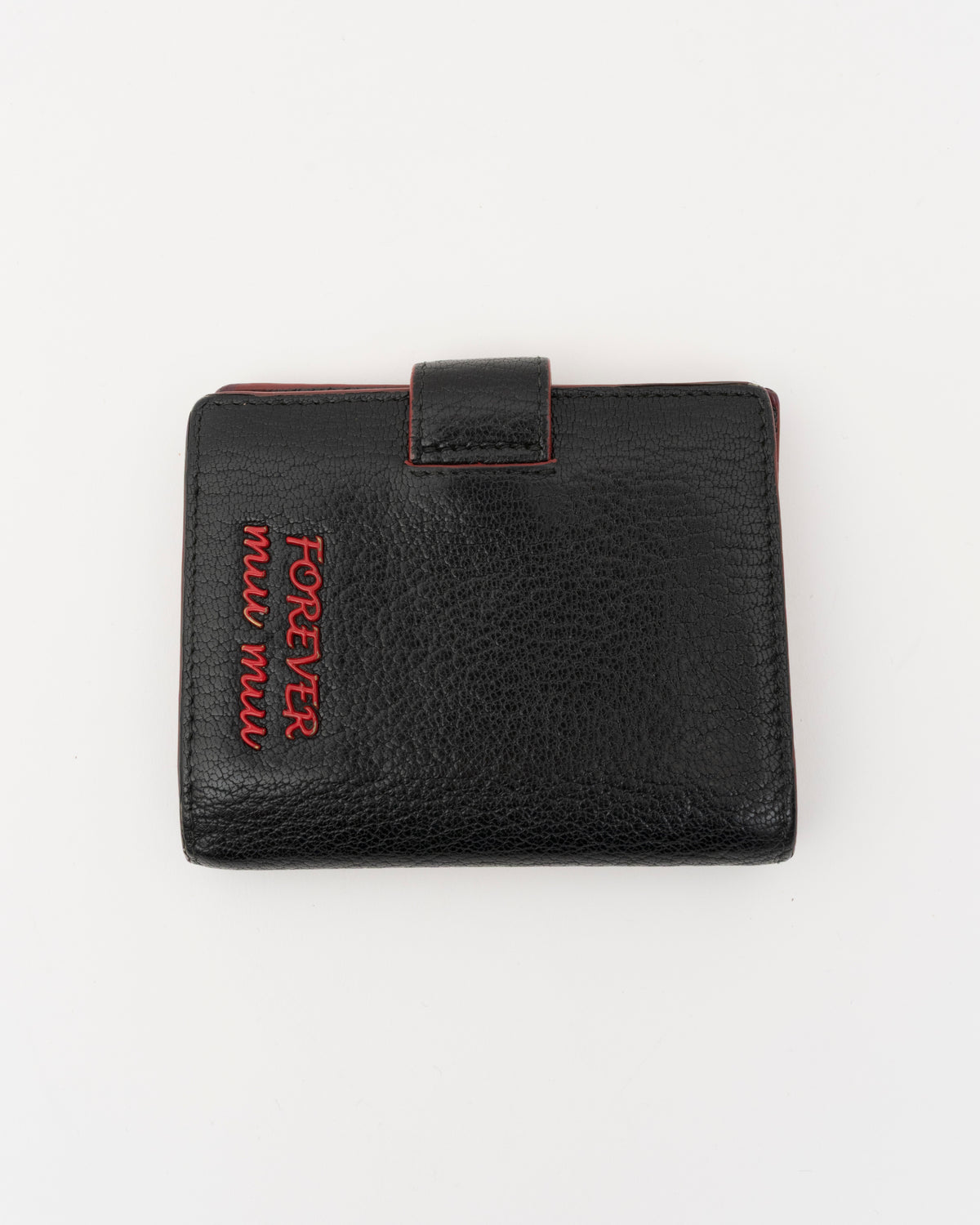 2019 MIU MIU Madras Forever Enamel Heart Compact Wallet