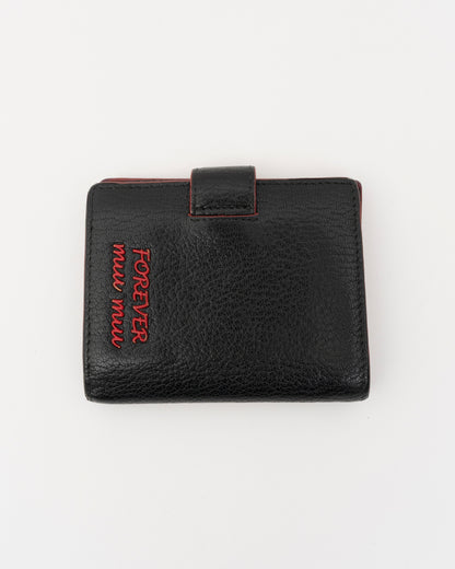 2019 MIU MIU Madras Forever Enamel Heart Compact Wallet
