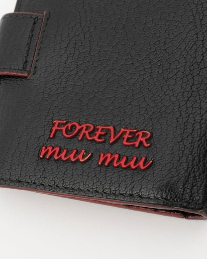2019 MIU MIU Madras Forever Enamel Heart Compact Wallet
