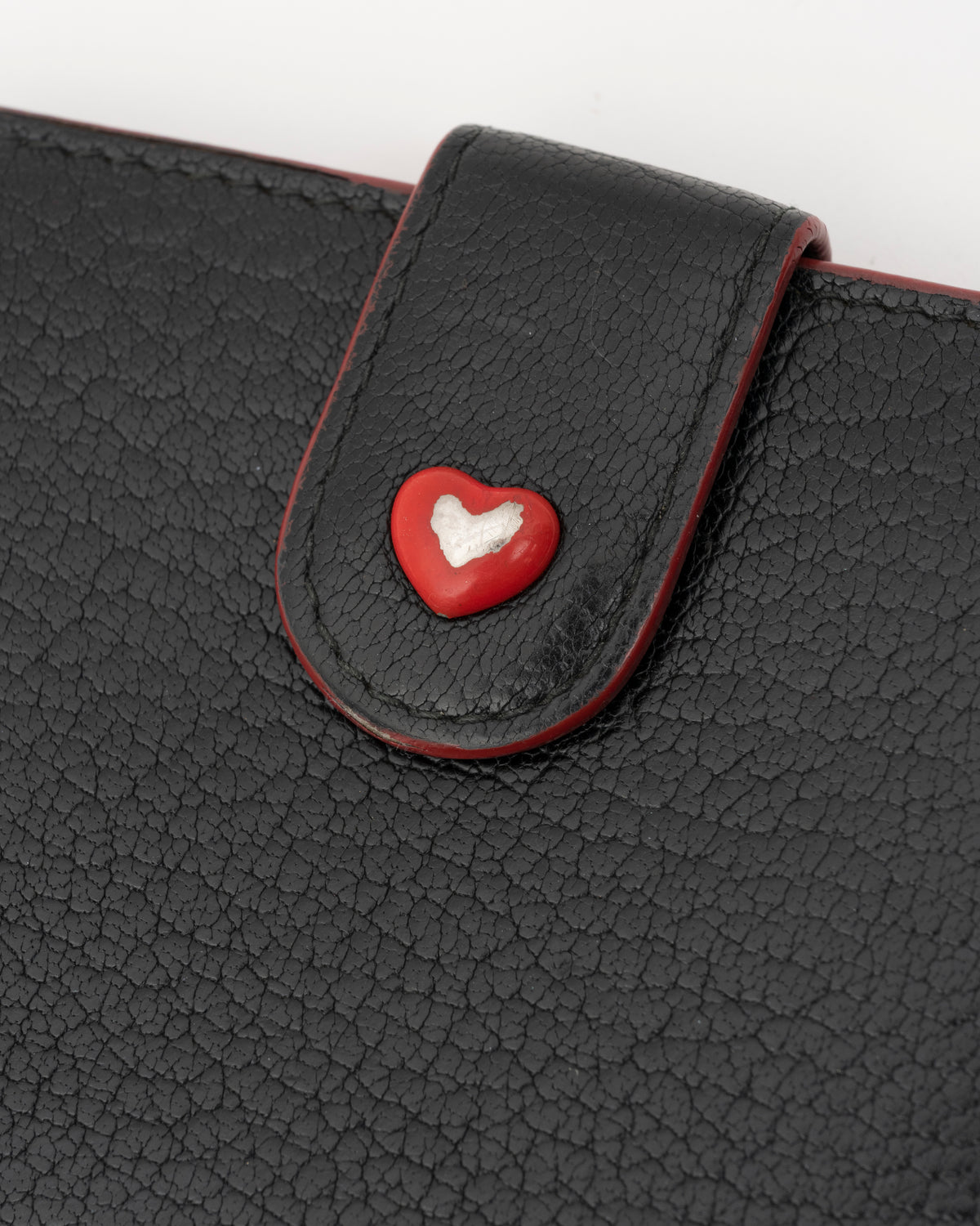 2019 MIU MIU Madras Forever Enamel Heart Compact Wallet