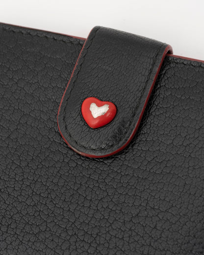 2019 MIU MIU Madras Forever Enamel Heart Compact Wallet