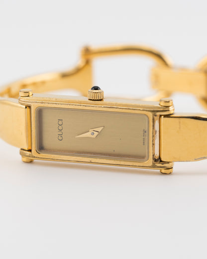 90s GUCCI 1500L Gold Bangle Watch