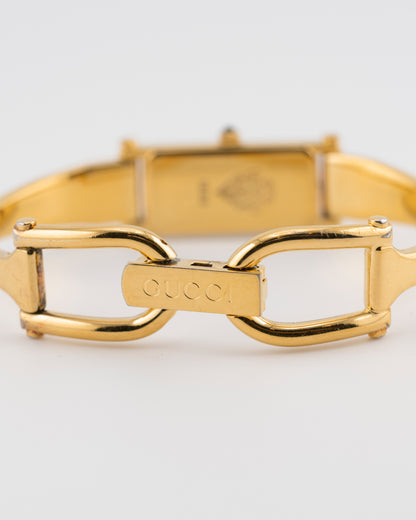 90s GUCCI 1500L Gold Bangle Watch