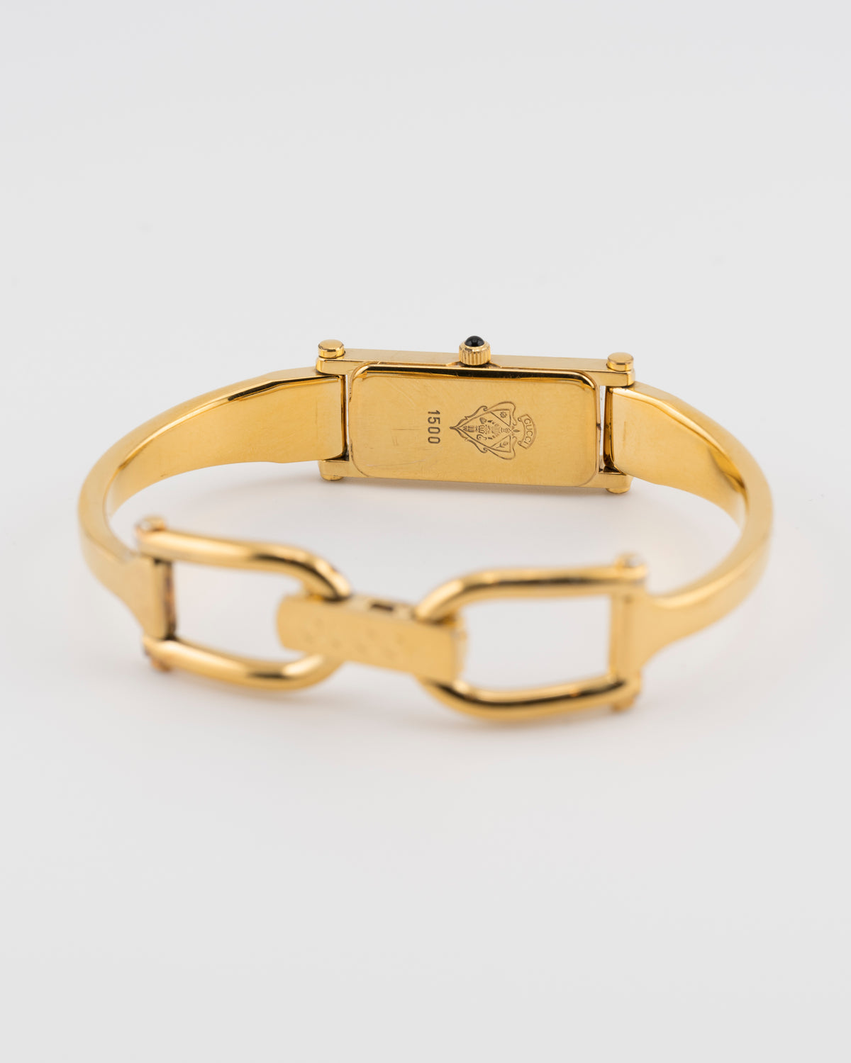 90s GUCCI 1500L Gold Bangle Watch