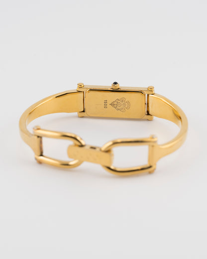 90s GUCCI 1500L Gold Bangle Watch