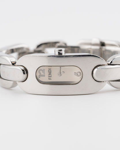 2000s FENDI 3400L Silver Chunky Chain Watch