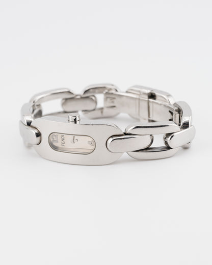 2000s FENDI 3400L Silver Chunky Chain Watch