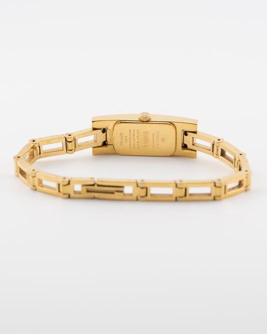 2000s GUCCI 3900L Gold GG Monogram Watch