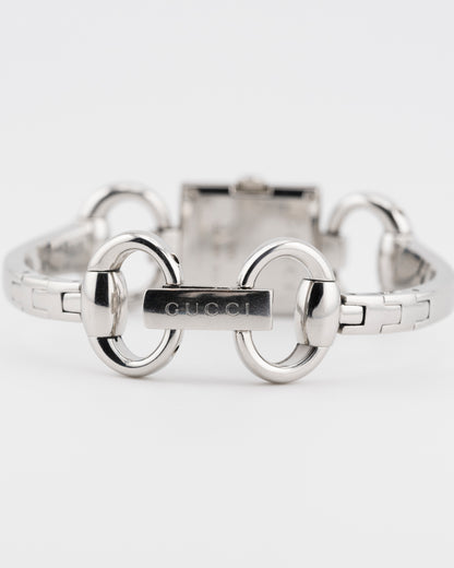 2000s GUCCI 120 Tornabuoni Silver GG Monogram Dial Watch