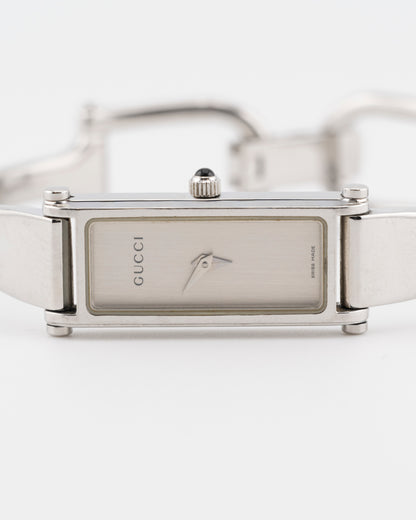 90s GUCCI 1500L Silver Bangle Watch