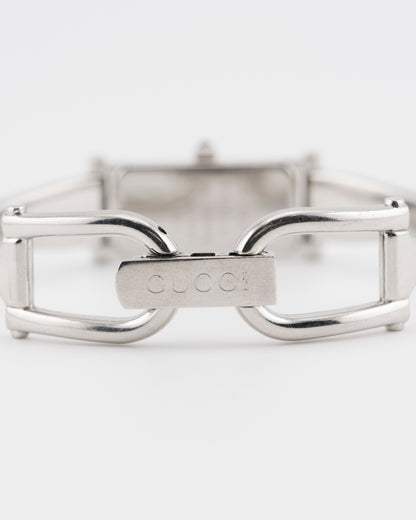 90s GUCCI 1500L Silver Bangle Watch