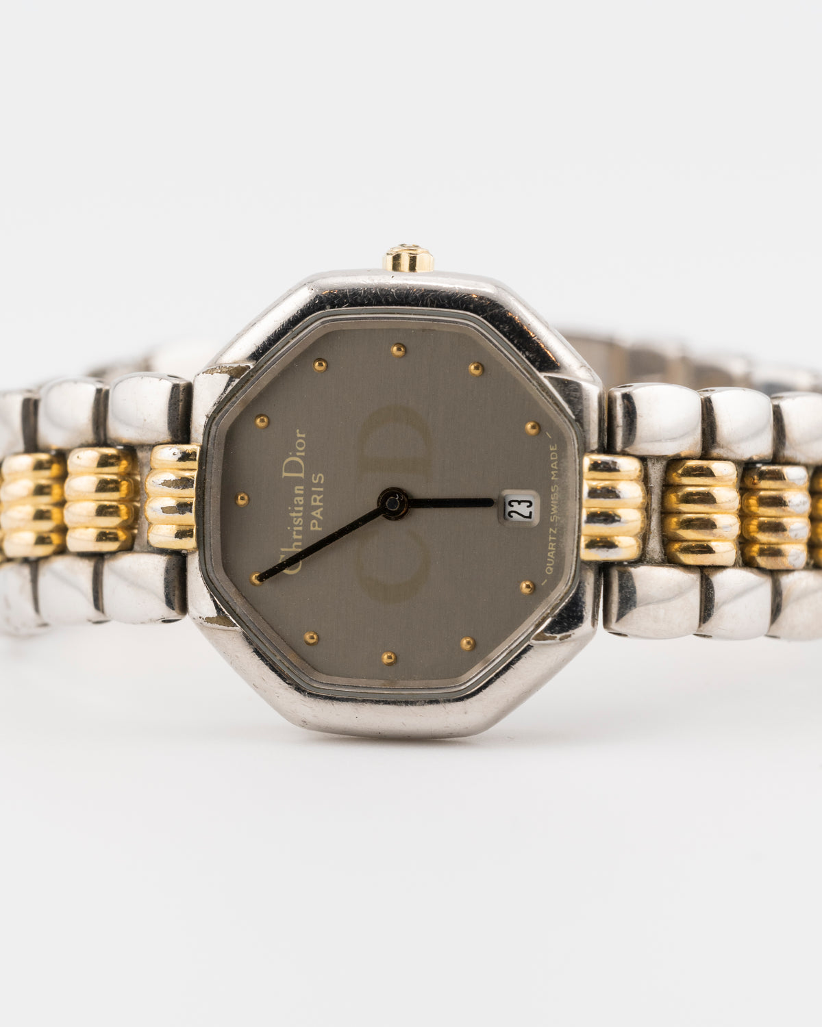 80s/90s CHRISTIAN DIOR Octagon Two Tone Watch