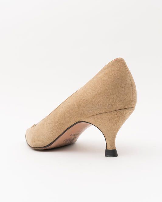 90s GUCCI Tom Ford Era Suede Horsebit Kitten Heels (35.5)