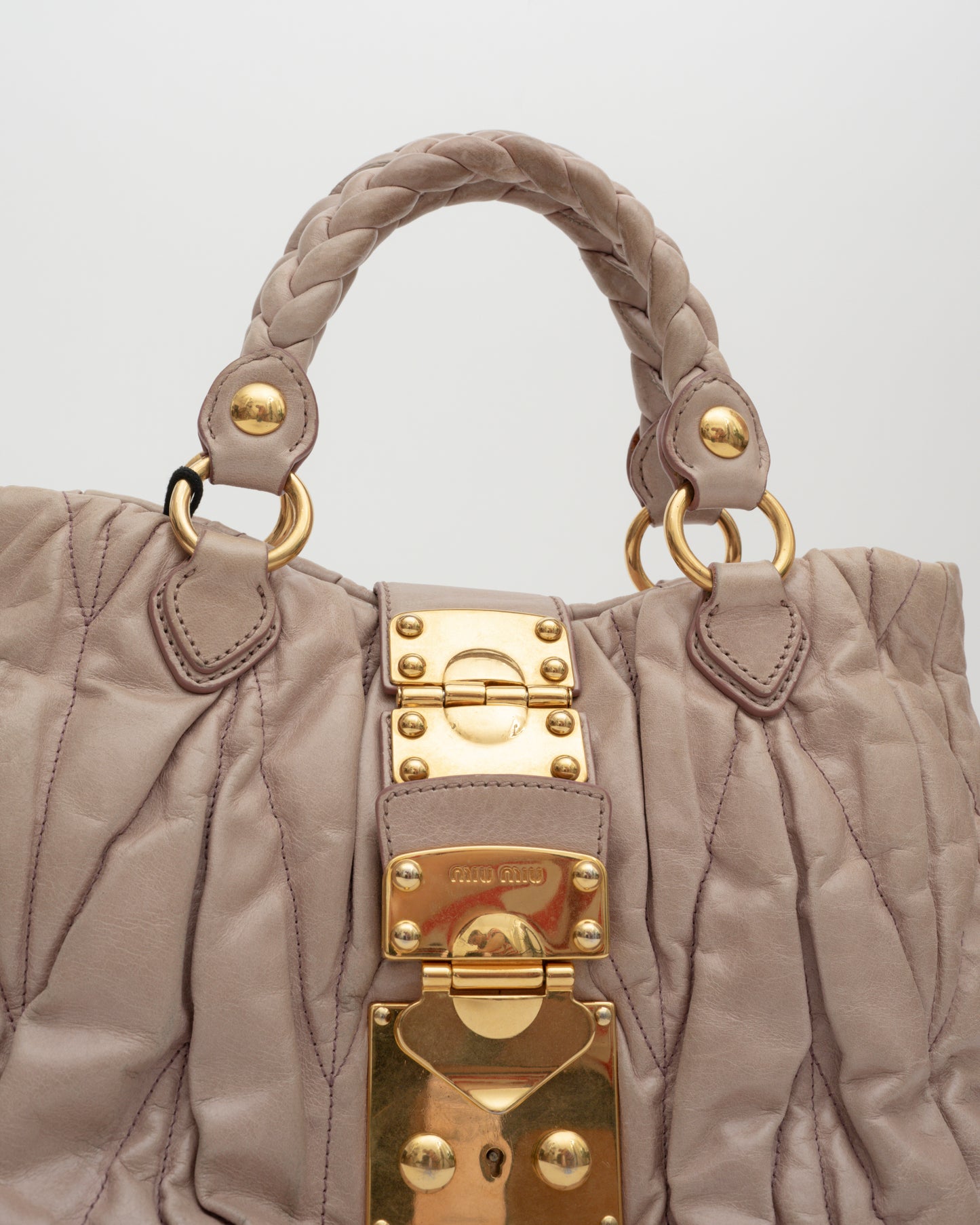 2000s MIU MIU Blush Matelasse Bag (as is)