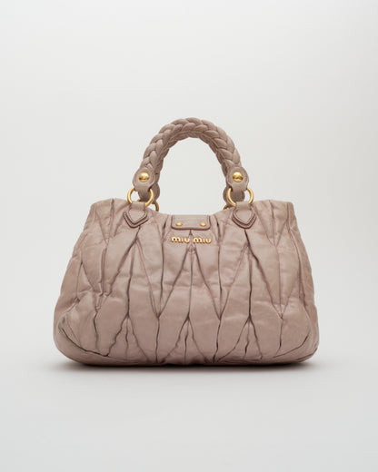 2000s MIU MIU Blush Matelasse Bag (as is)
