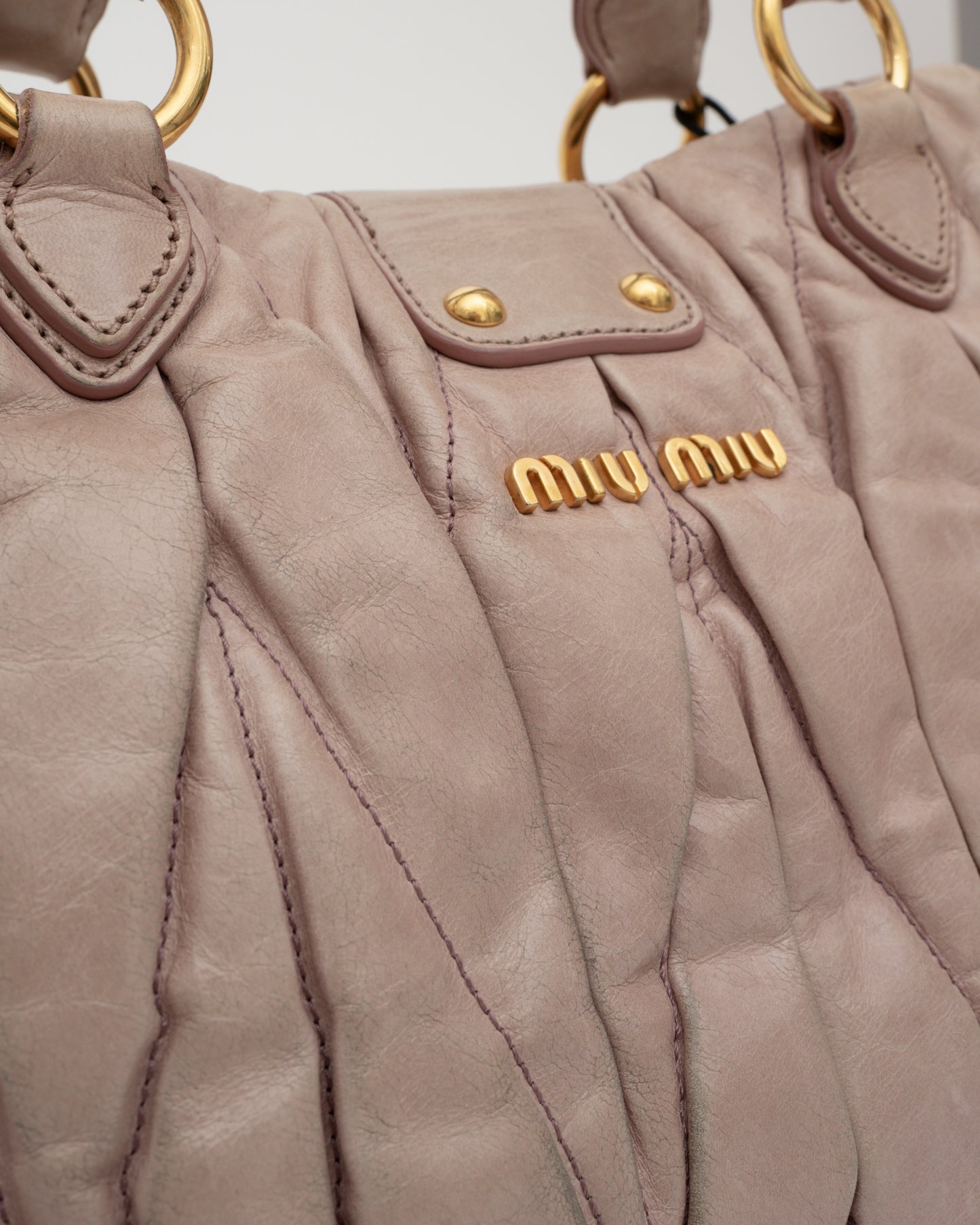 2000s MIU MIU Blush Matelasse Bag (as is)