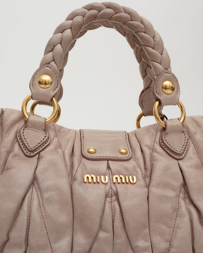 2000s MIU MIU Blush Matelasse Bag (as is)