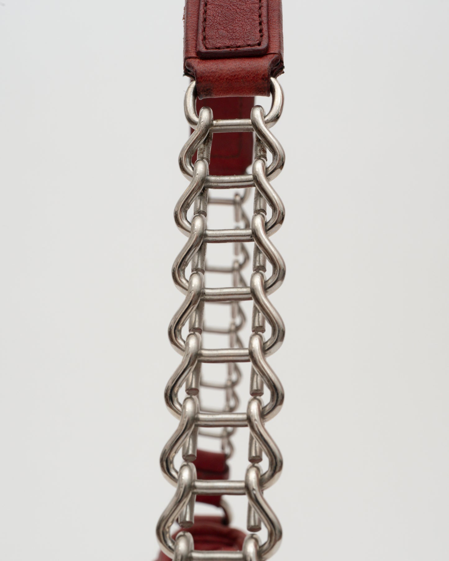 2000s MIU MIU Red Patchwork Leather Bag