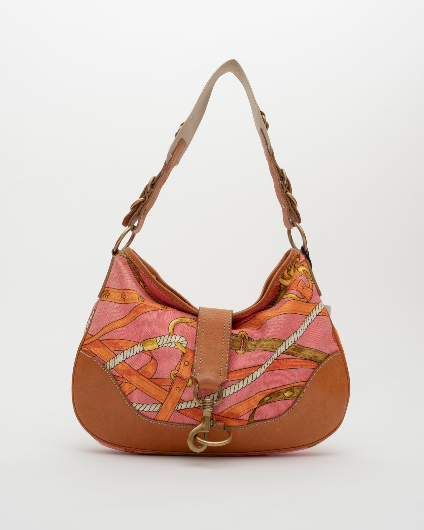90s MIU MIU Equestrian Pink Shoulder Bag