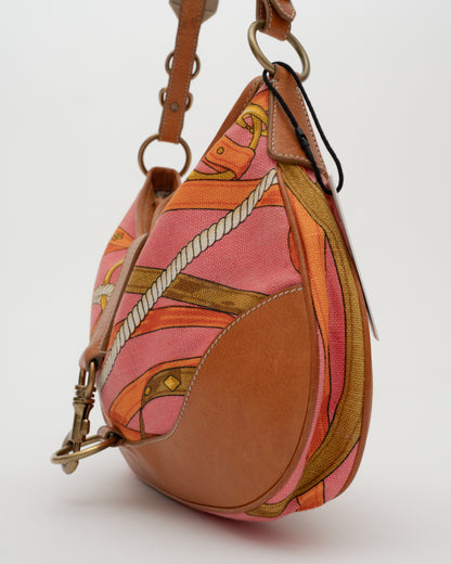90s MIU MIU Equestrian Pink Shoulder Bag