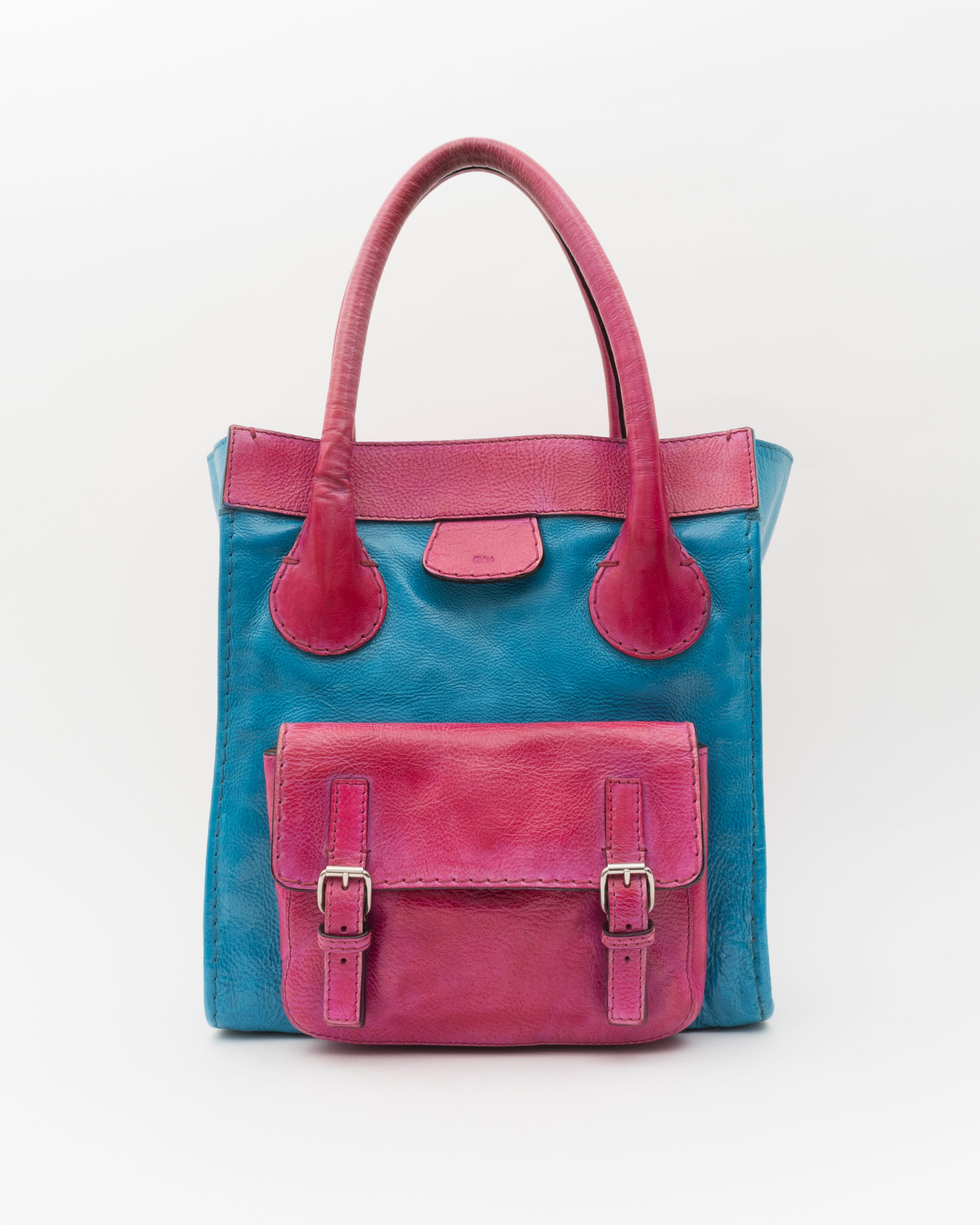 2000s CHLOE Aqua & Bubble Gum Pink Edith Bag – Closed Caption