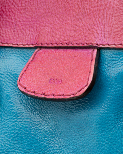 2000s CHLOE Aqua & Bubble Gum Pink Edith Bag
