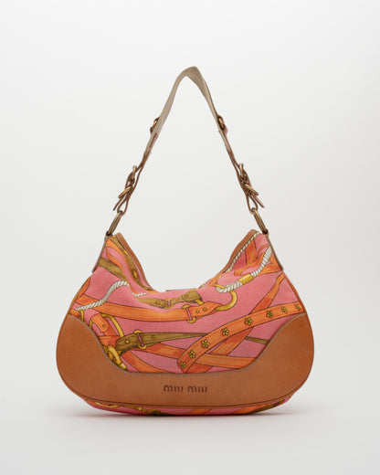 90s MIU MIU Equestrian Pink Shoulder Bag