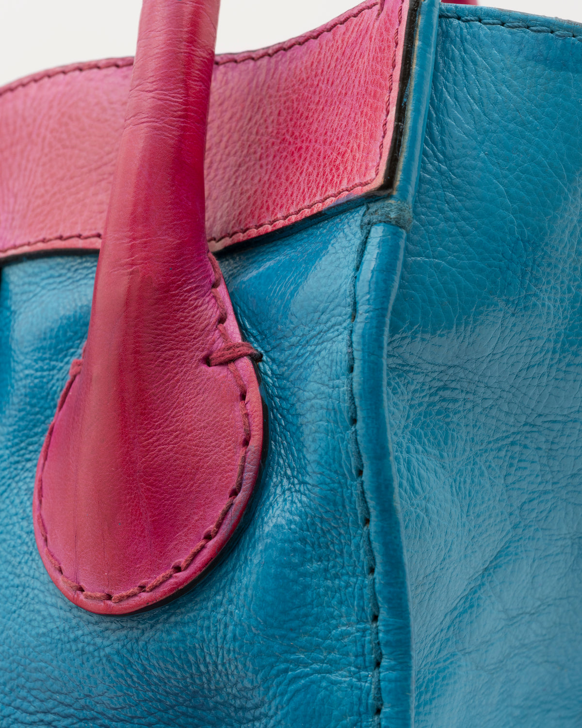 2000s CHLOE Aqua & Bubble Gum Pink Edith Bag