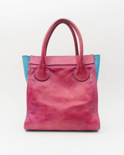 2000s CHLOE Aqua & Bubble Gum Pink Edith Bag