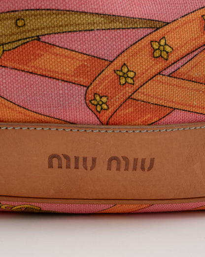90s MIU MIU Equestrian Pink Shoulder Bag