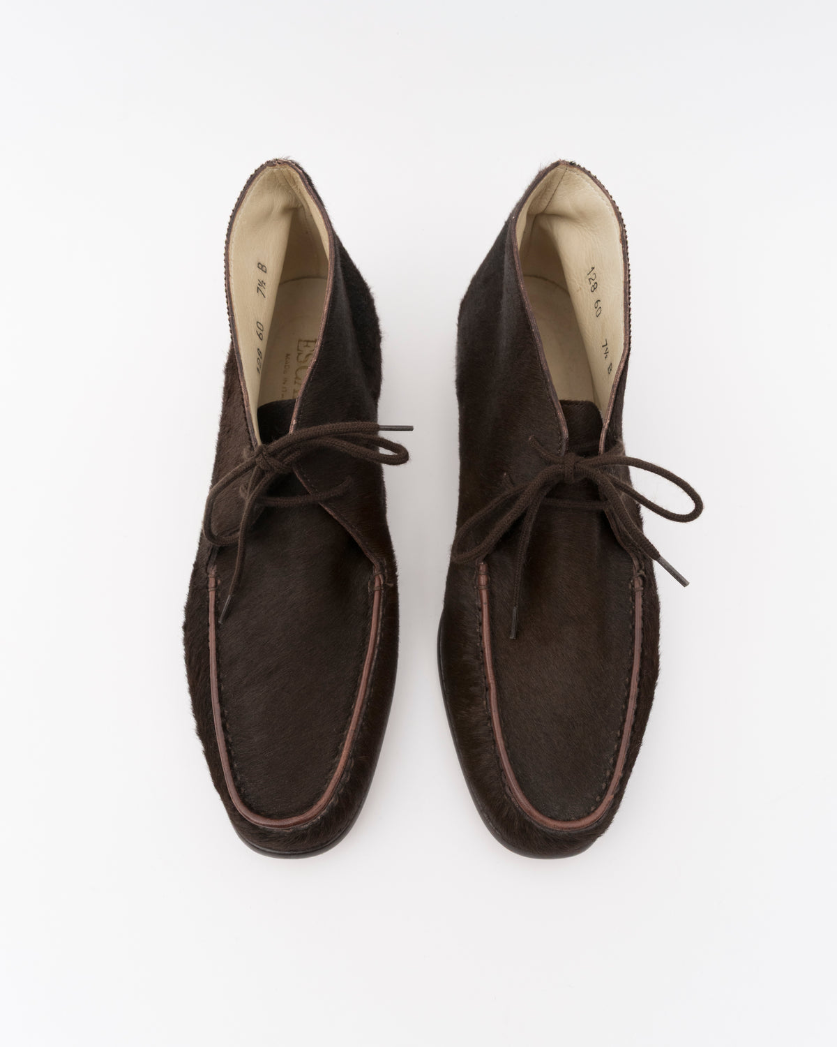 90s ESCADA Chocolate Brown Pony Hair Shoes (7.5)