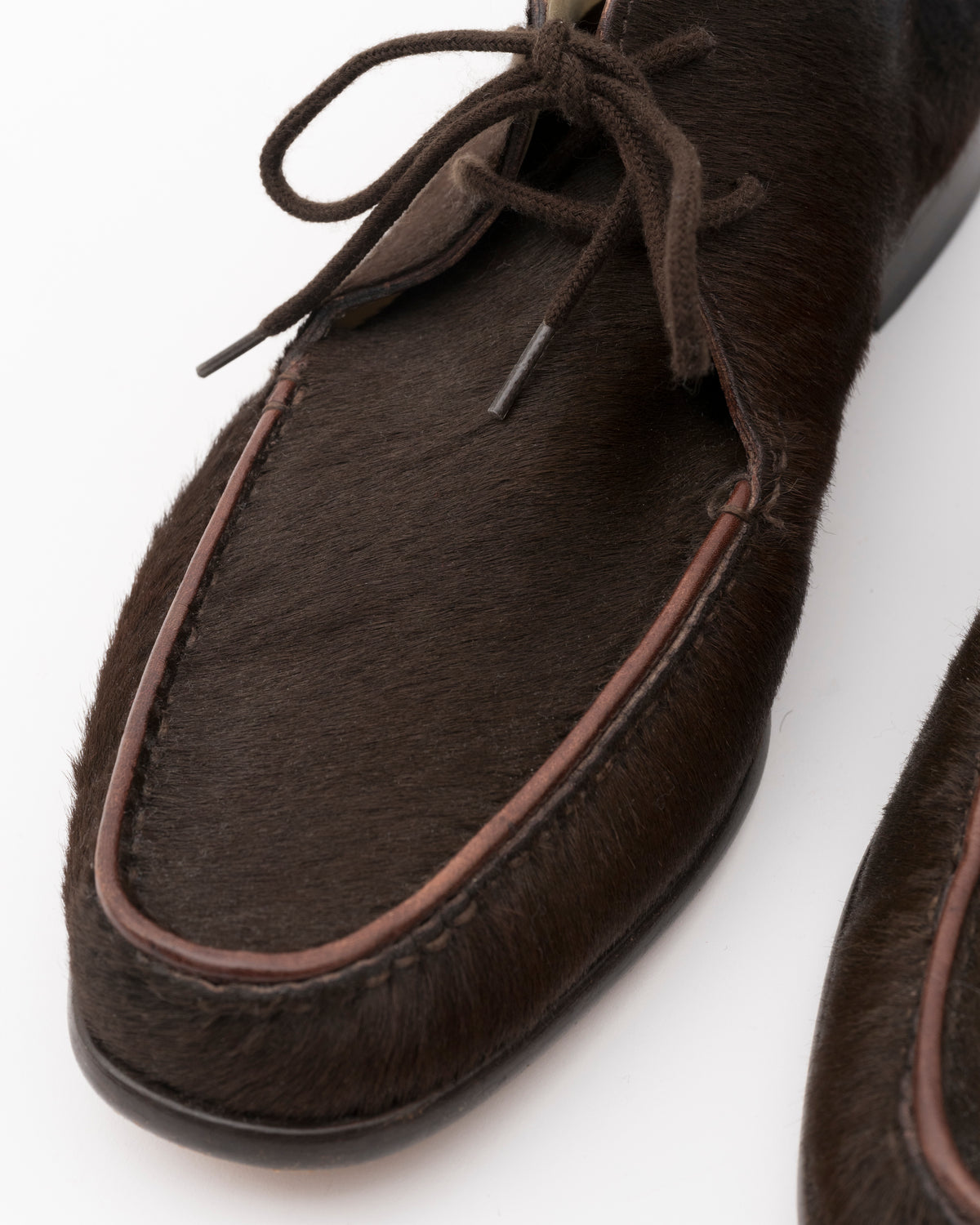 90s ESCADA Chocolate Brown Pony Hair Shoes (7.5)