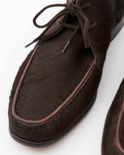 90s ESCADA Chocolate Brown Pony Hair Shoes (7.5)