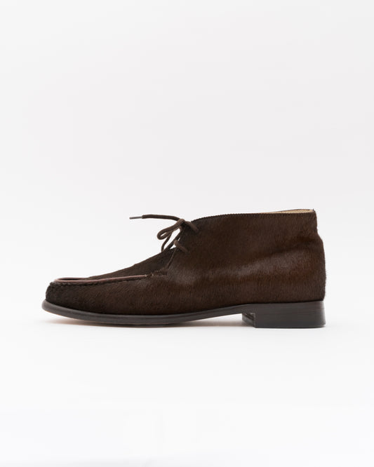 90s ESCADA Chocolate Brown Pony Hair Shoes (7.5)
