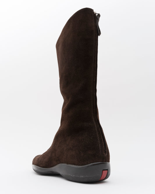 1998 PRADA SPORT Brown Suede Boots (7)