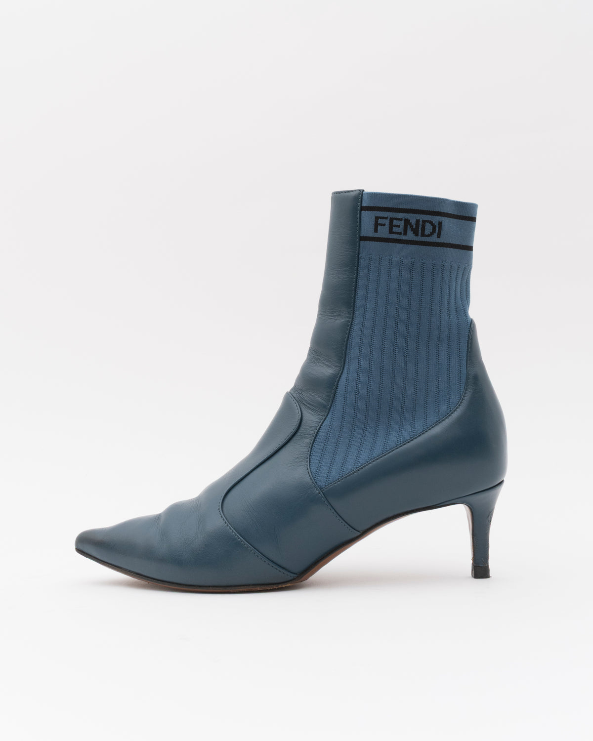 2017 FENDI Rockoko Sock Boots in Blue (37)(as is)