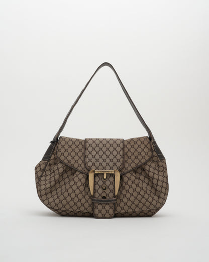 90s CELINE Triomphe Brown Buckle Bag (as is)