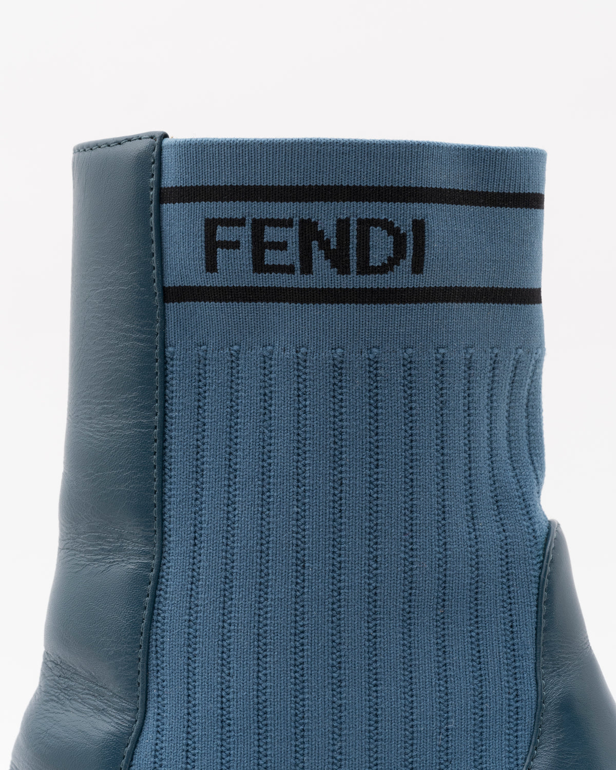 2017 FENDI Rockoko Sock Boots in Blue (37)(as is)