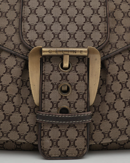 90s CELINE Triomphe Brown Buckle Bag (as is)