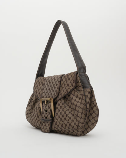 90s CELINE Triomphe Brown Buckle Bag (as is)