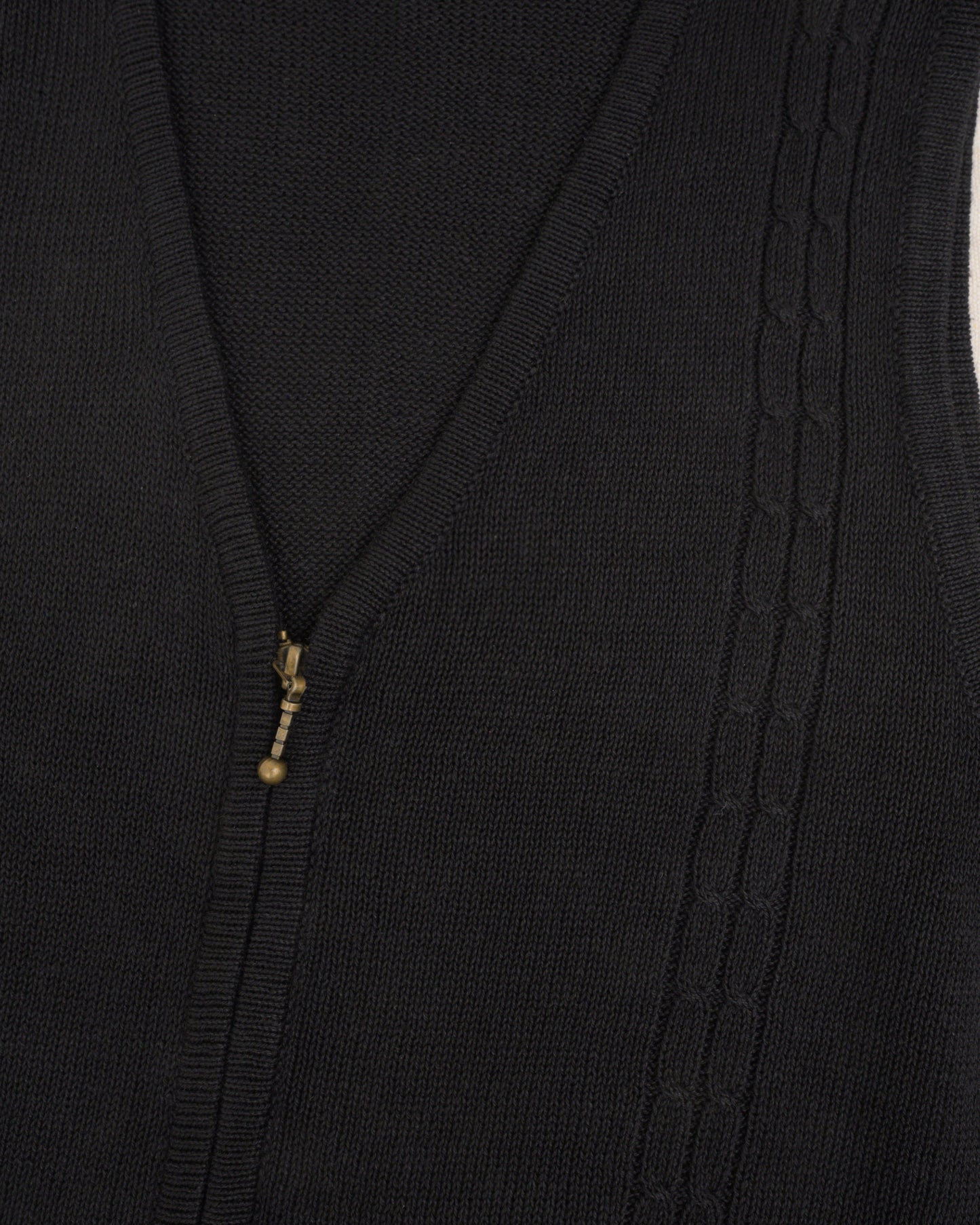 Vintage Black Knit Vest (S/M)