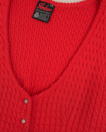 Vintage Cherry Knit Vest (S/M)