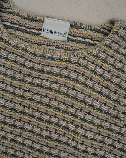 Vintage Multicolored Knit Sweater (S/M)