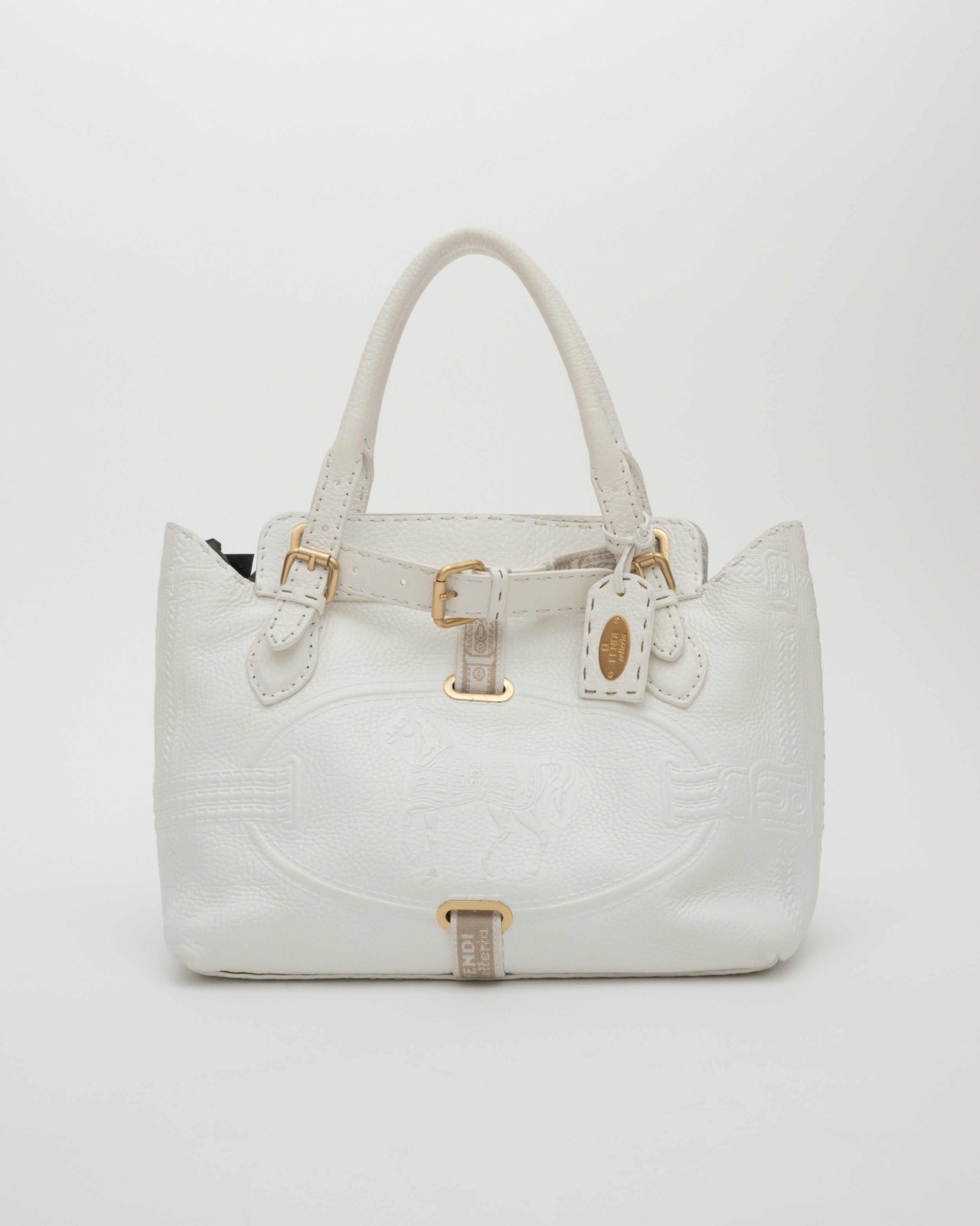 2000s FENDI White Selleria VILLA BORGHESE Bag – Closed Caption